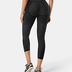 Fanka Body Sculpt Leggings Compression Size Small Black See Measurements